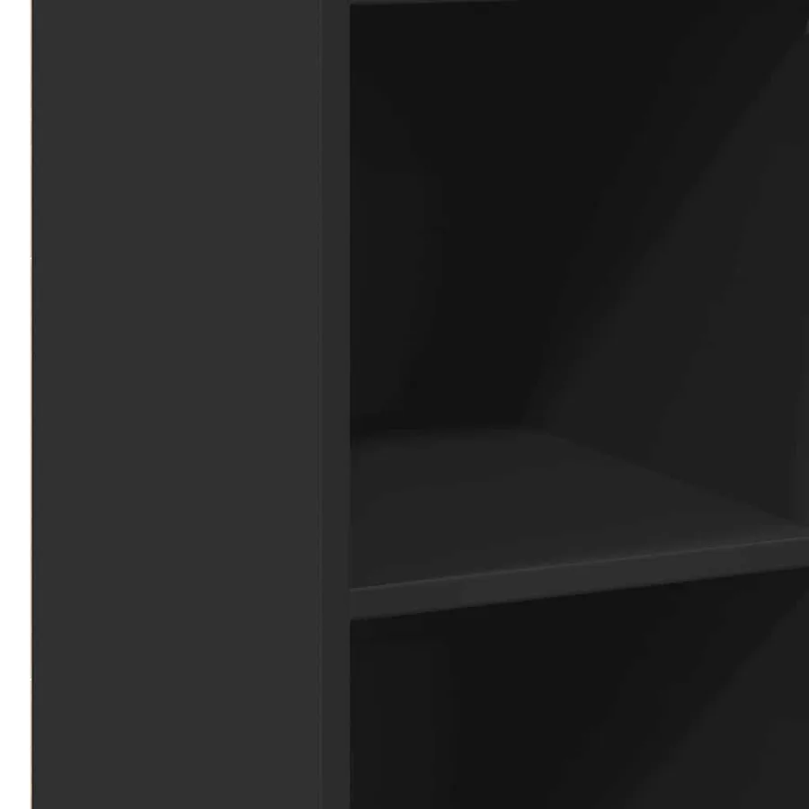 Buffet noir 40x41x124 cm bois d'ingénierie - 7