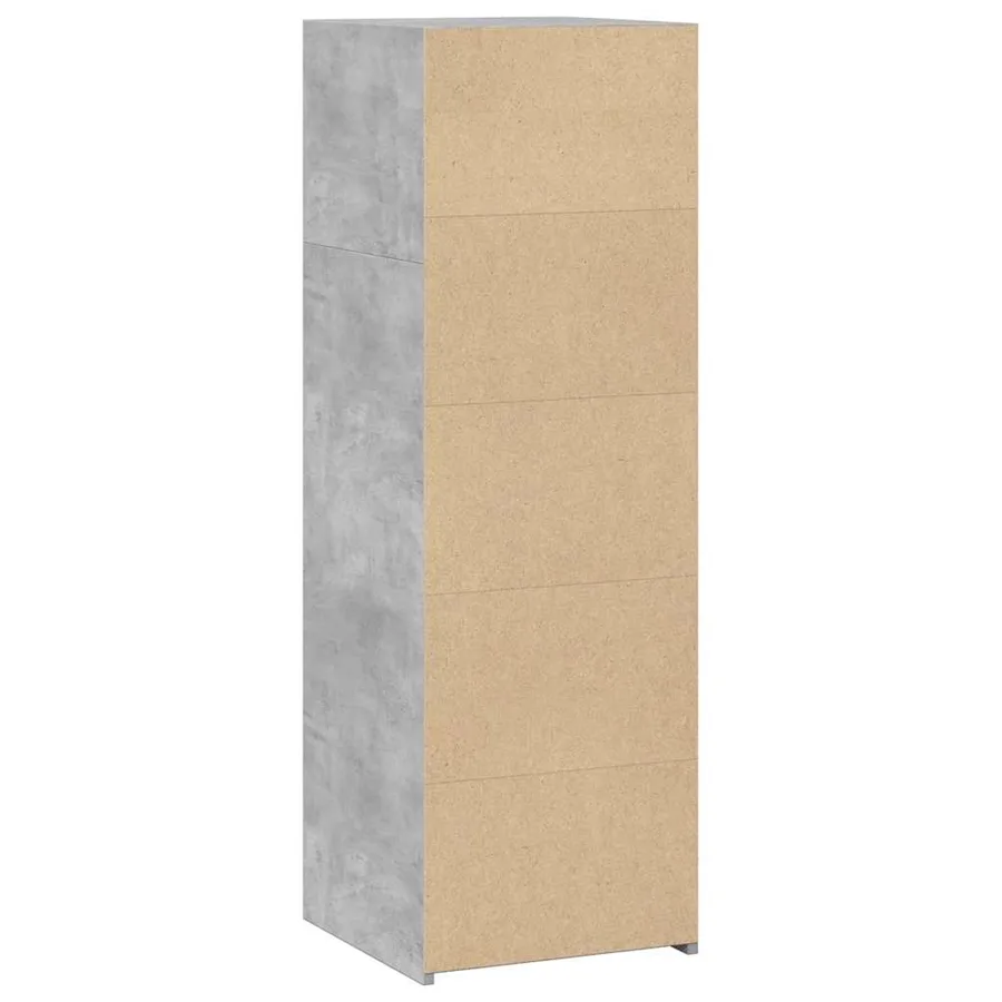 Buffet gris béton 40x41x124 cm bois d'ingénierie - 6