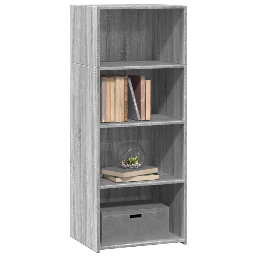 Buffet haut sonoma gris 50x41x124 cm bois d'ingénierie - 3