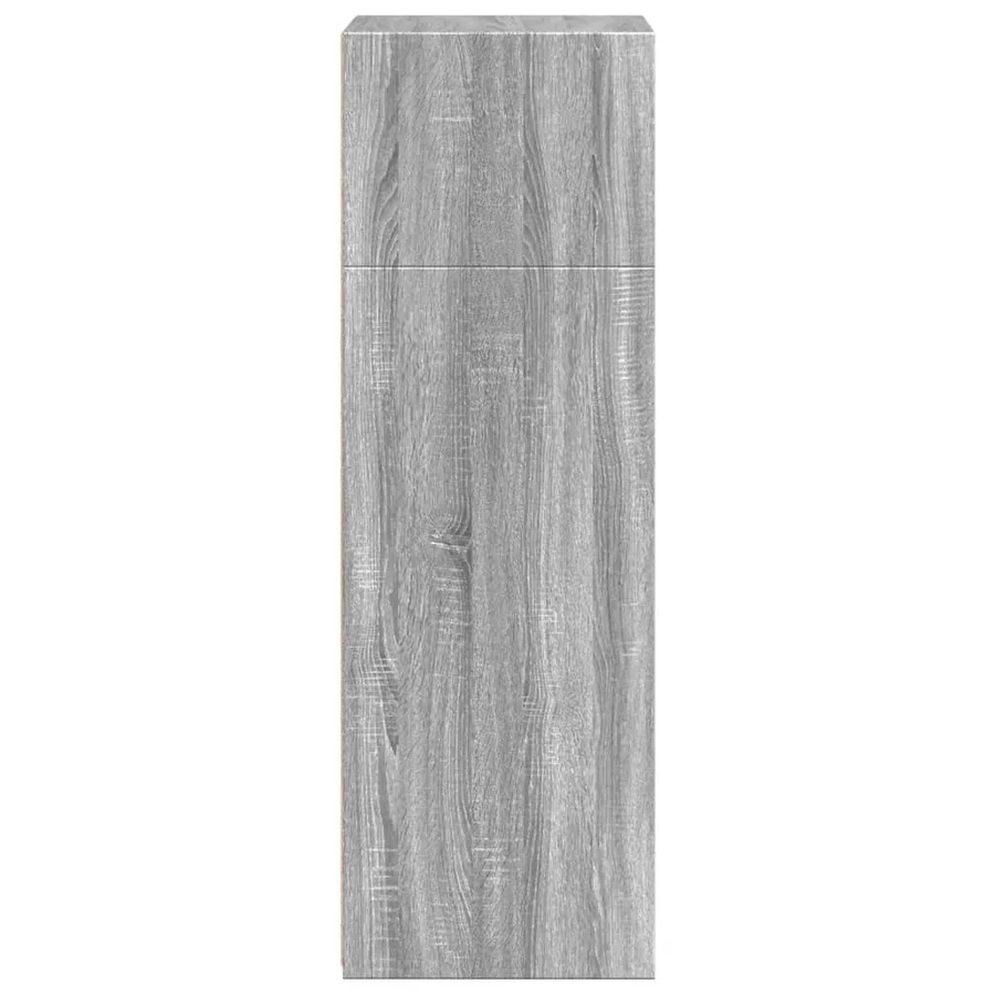 Buffet haut sonoma gris 50x41x124 cm bois d'ingénierie - 5