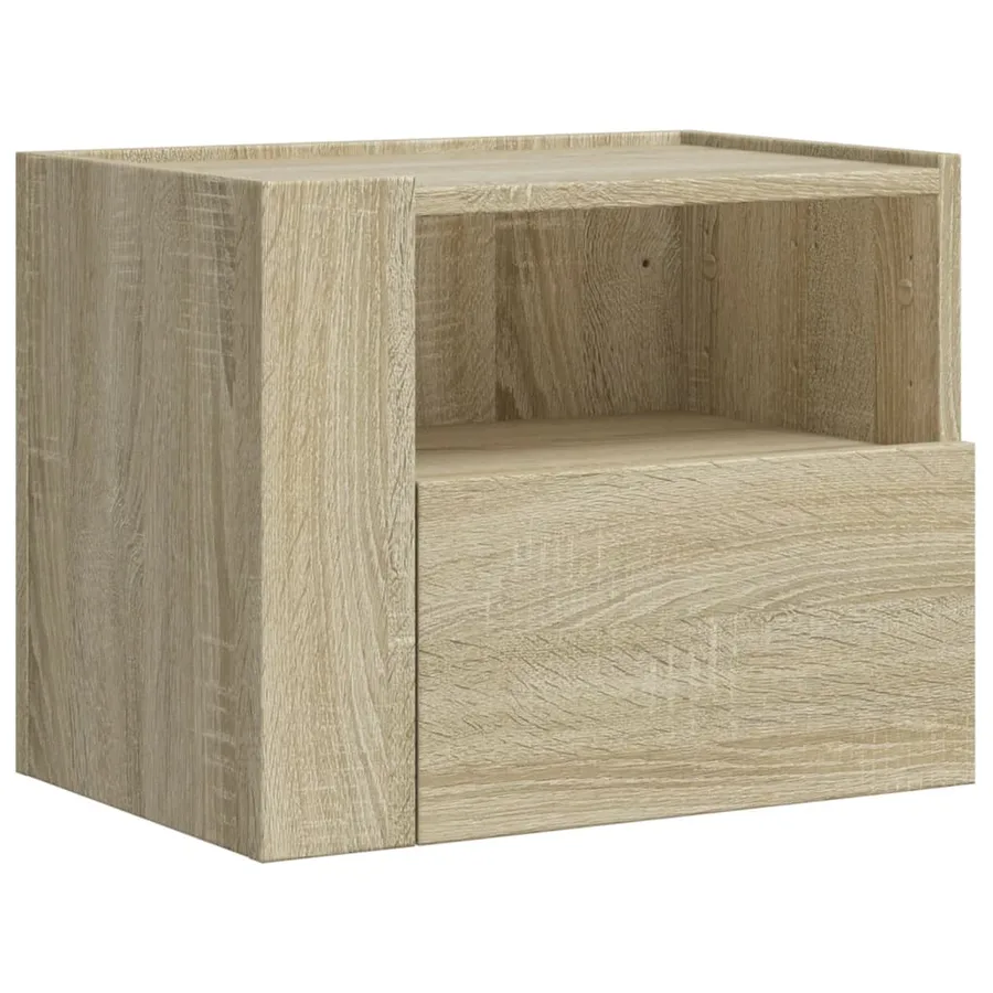 Table de chevet murale chêne sonoma 45x30x35 cm - 2