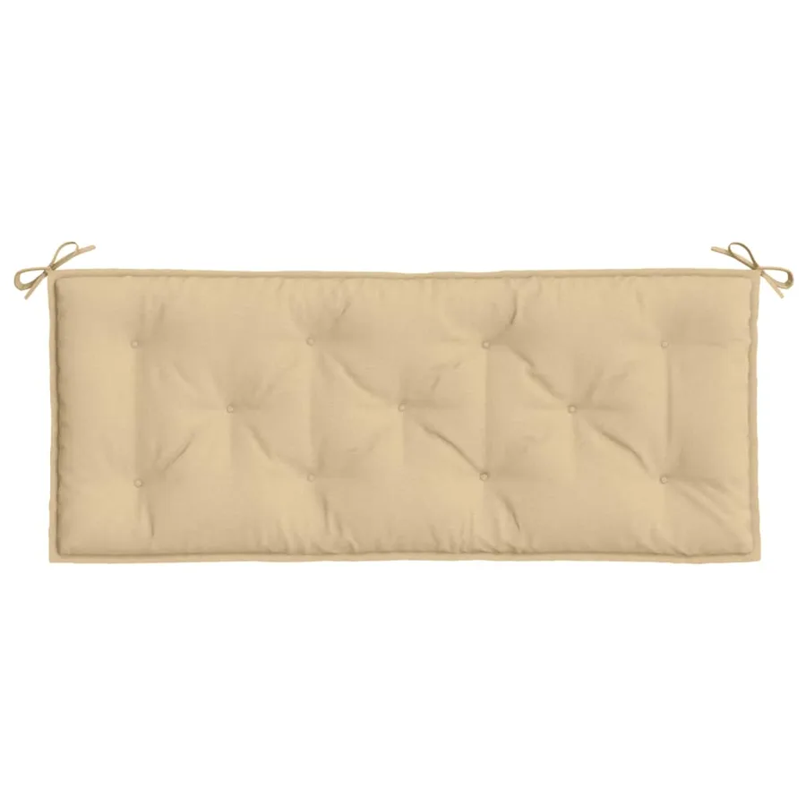 Coussins de banc de jardin lot de 2 beige mélangé tissu - 6