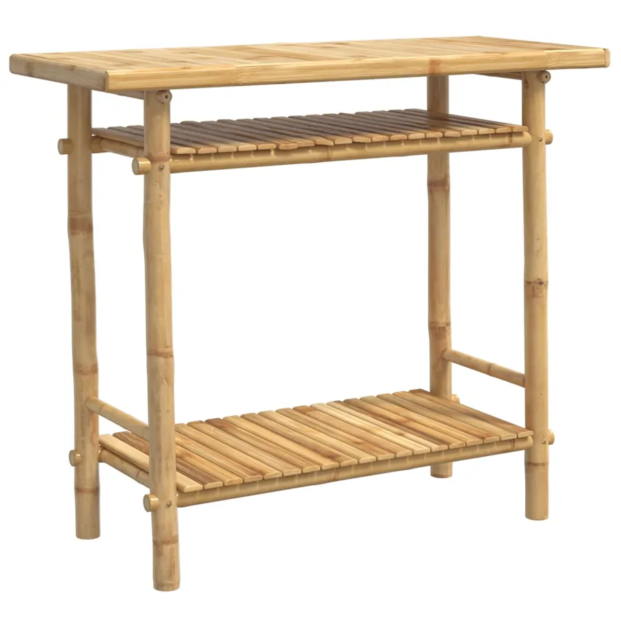 Table console 90x37x75 cm bambou - 2