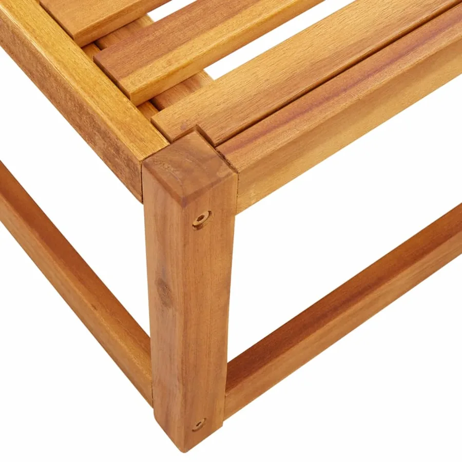 Ensemble de canapés de jardin 4 pièces avec coussins en bois d'acacia et rotin - 14