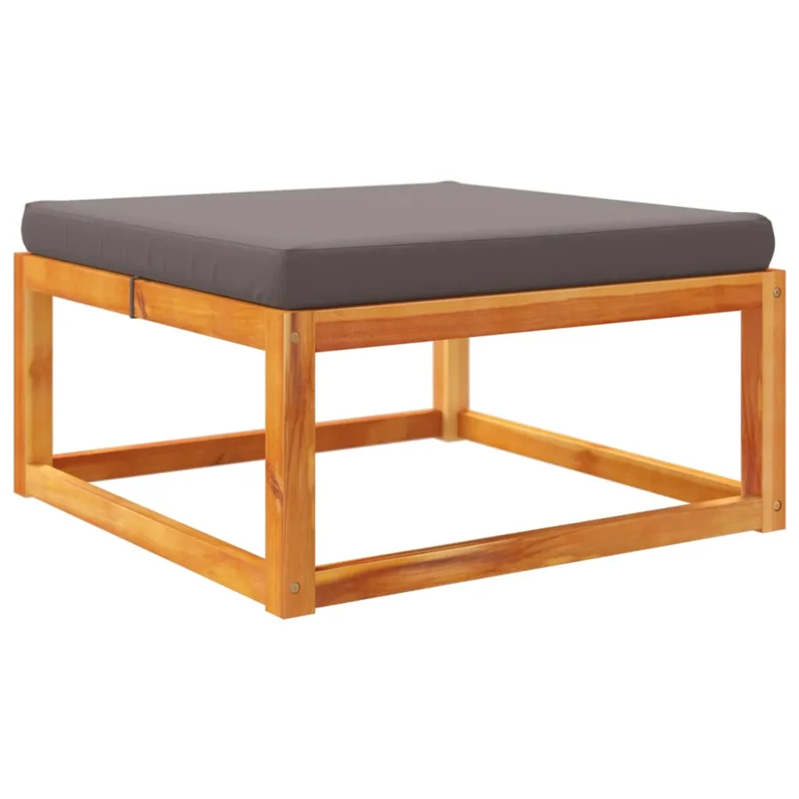Ensemble de canapés de jardin 4 pièces avec coussins en bois d'acacia et rotin - 6