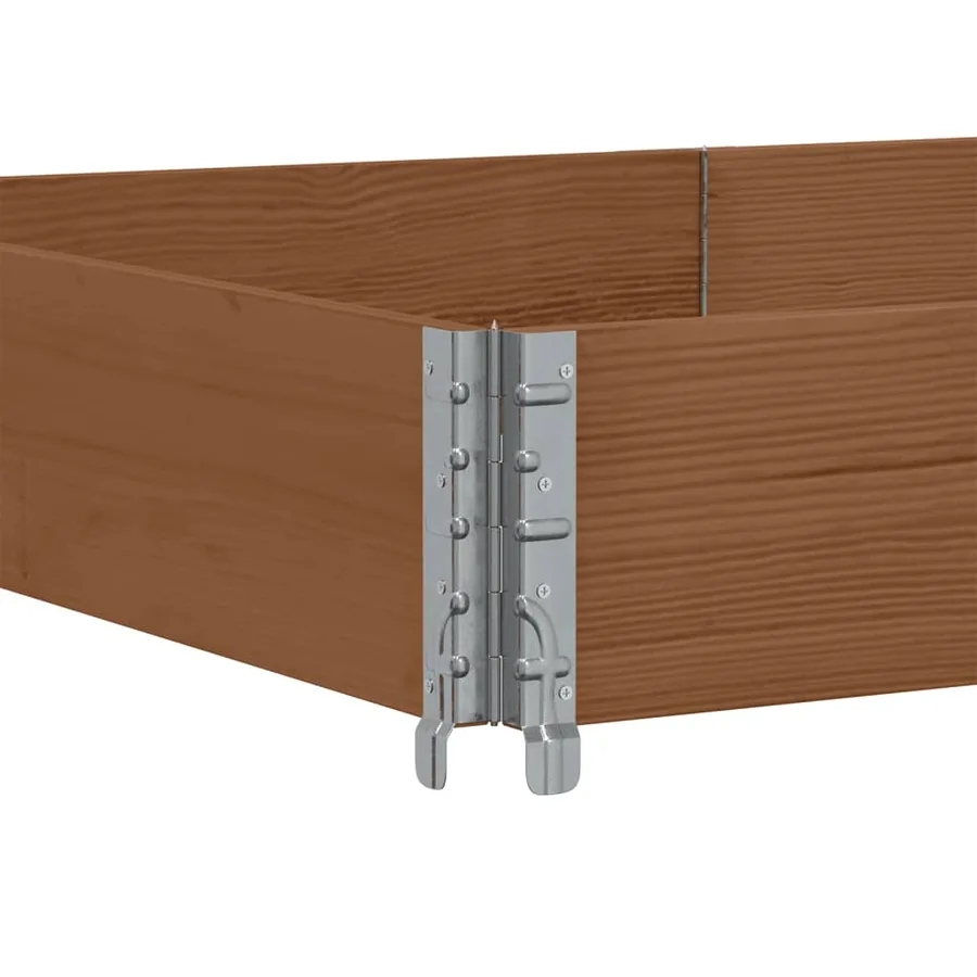 Jardinière marron 150x100 cm bois massif de pin - 5