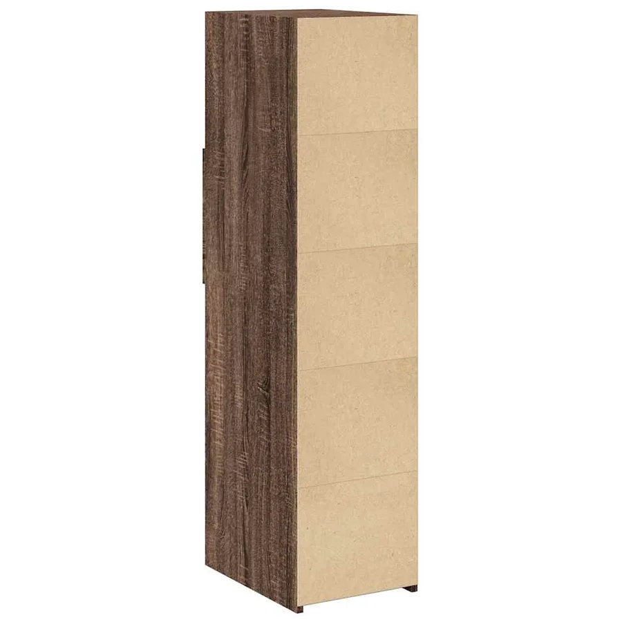 Buffet haut chêne marron 30x42,5x124 cm bois d'ingénierie - 6