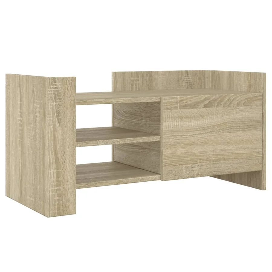 Meuble TV chêne sonoma 80x35x40 cm bois d'ingénierie - 2