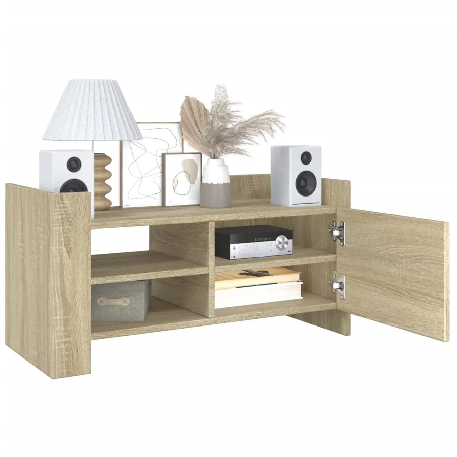 Meuble TV chêne sonoma 80x35x40 cm bois d'ingénierie - 3