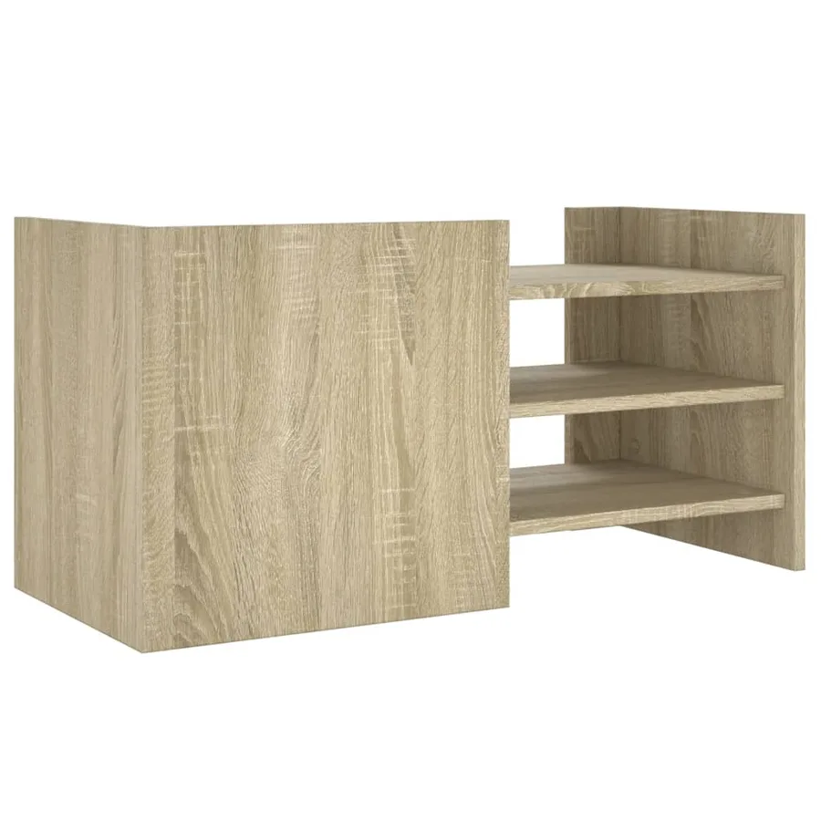 Meuble TV chêne sonoma 80x35x40 cm bois d'ingénierie - 6