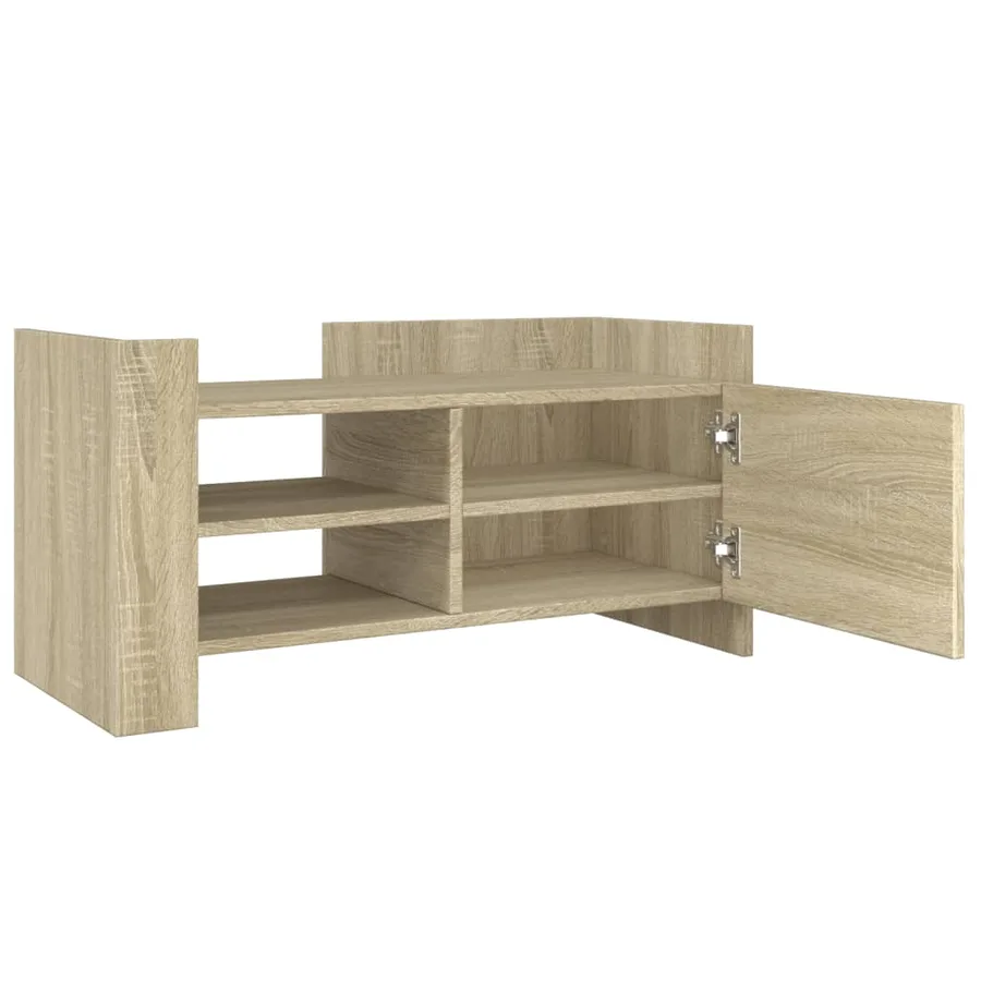 Meuble TV chêne sonoma 80x35x40 cm bois d'ingénierie - 8