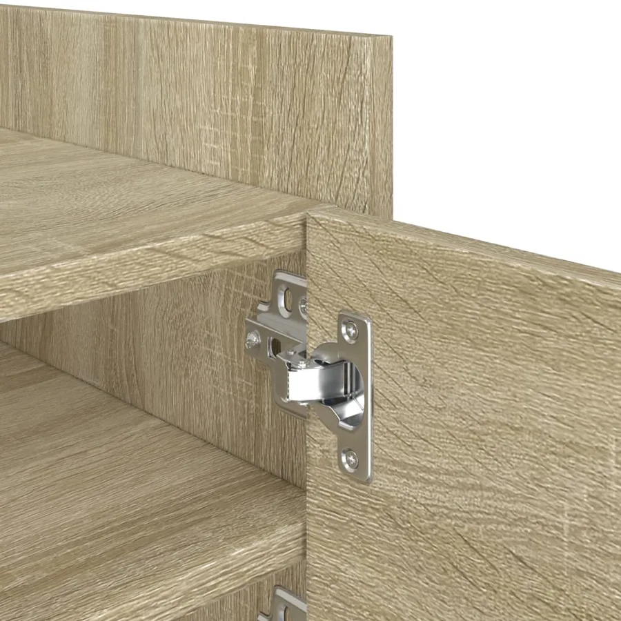 Meuble TV chêne sonoma 80x35x40 cm bois d'ingénierie - 9
