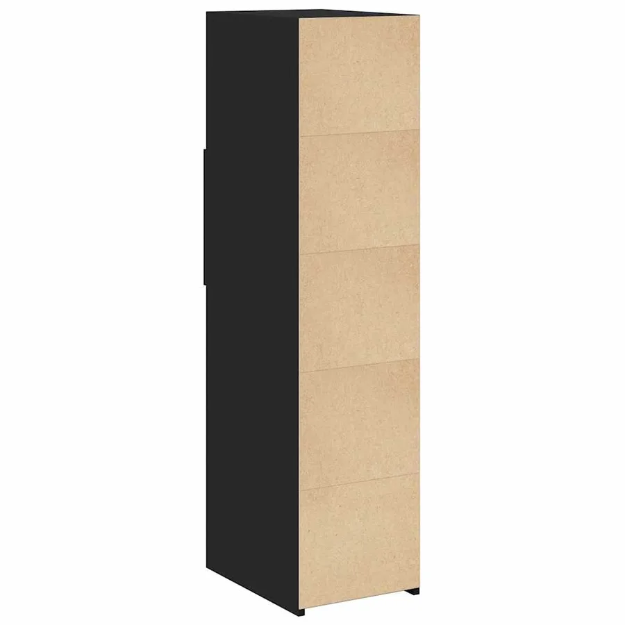 Buffet haut noir 30x42,5x124 cm bois d'ingénierie - 6