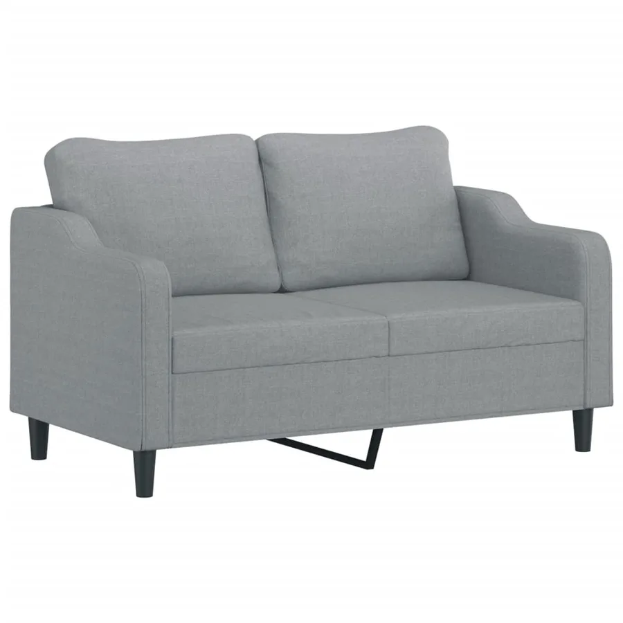 Ensemble de canapés 3 pcs avec coussins Gris clair Tissu - 4