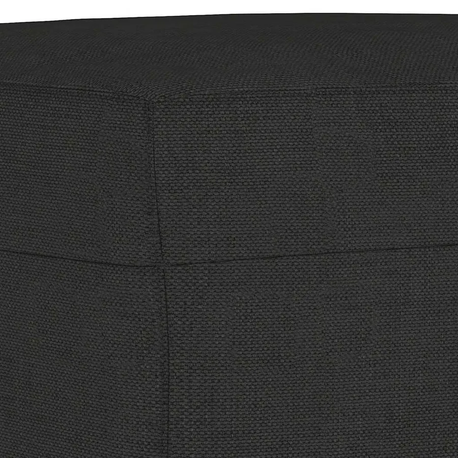 Ensemble de canapés 3 pcs avec coussins Noir Tissu - 6