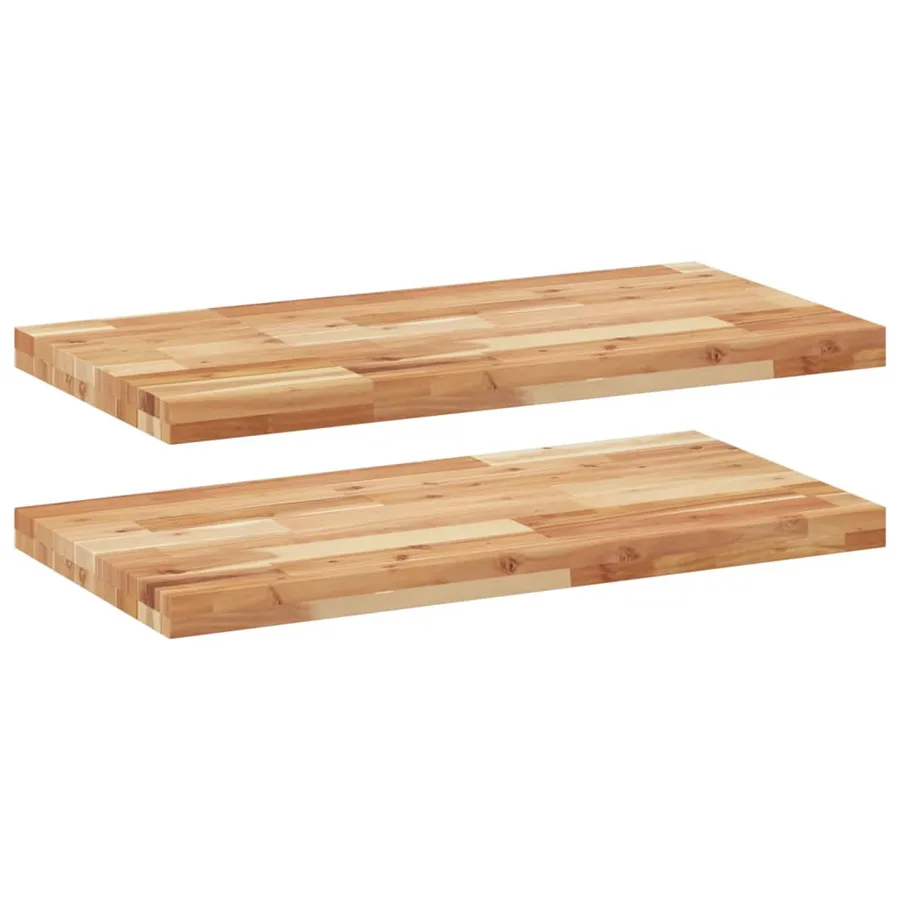 Étagères flottantes 2 pcs 100x40x4 cm acacia massif à l'huile - 2