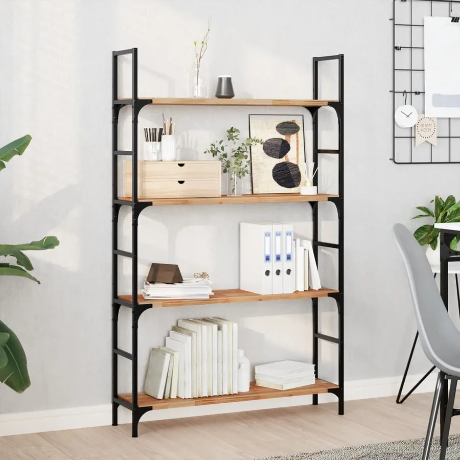 Étagères flottantes 4 pcs 80x20x2 cm acacia massif à l'huile