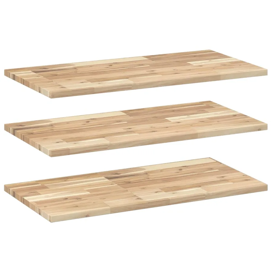 Étagères flottantes 3 pcs 60x40x2 cm acacia massif non traité - 2