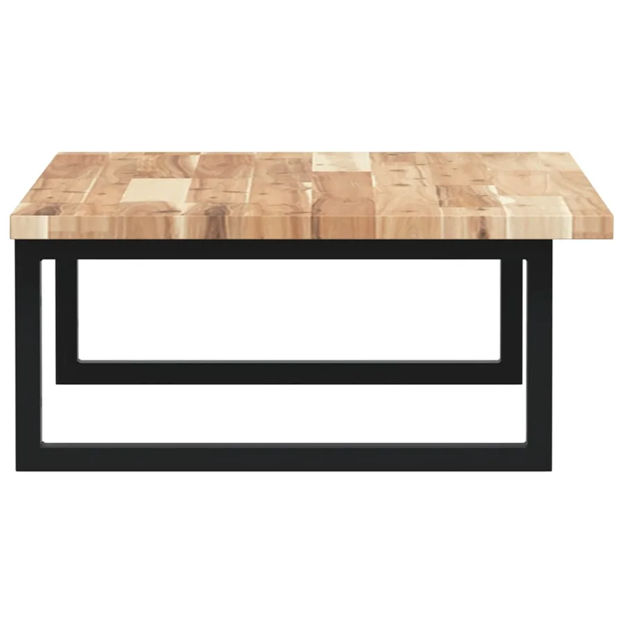 Étagère de vasque murale acier et bois massif d'acacia - 5