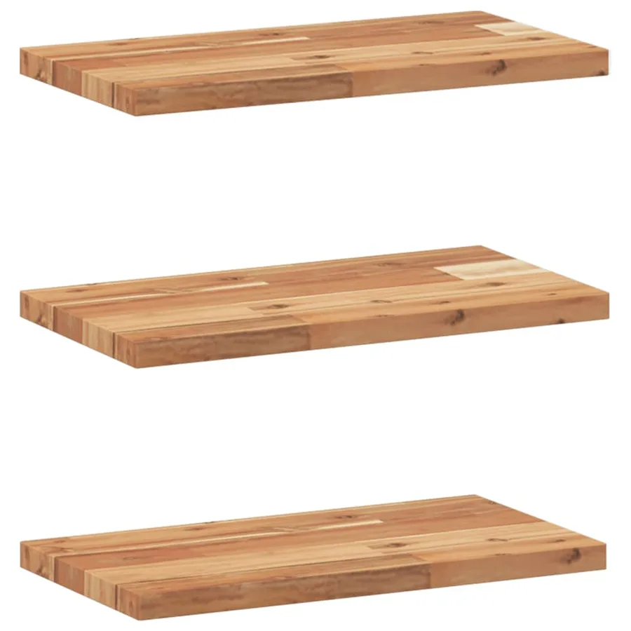 Étagères flottantes 3 pcs 40x20x2 cm acacia massif à l'huile - 2