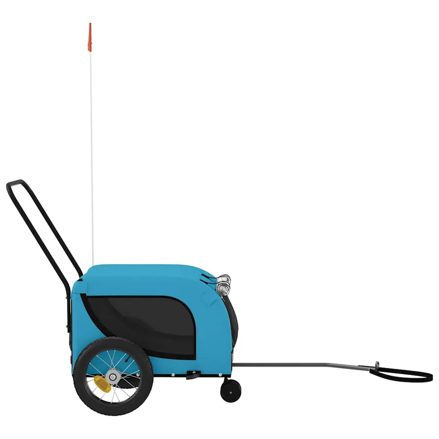 Remorque de vélo pour animaux de compagnie bleu et noir - 5