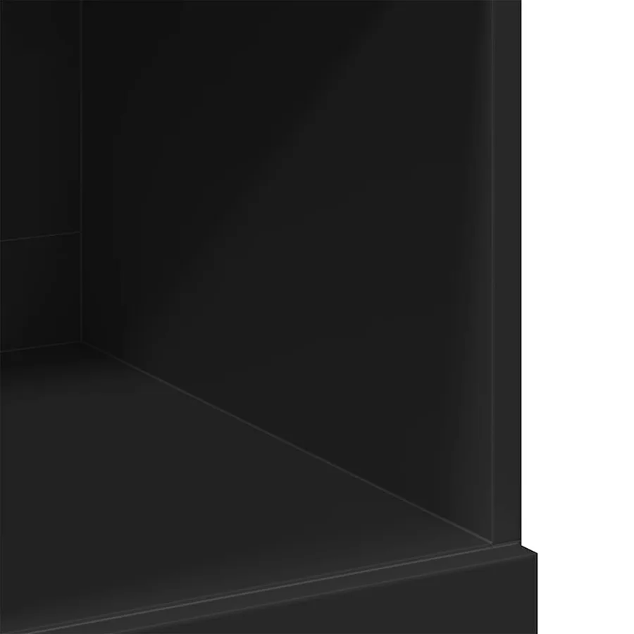 Buffet haut noir 80x42,5x124 cm bois d'ingénierie - 8