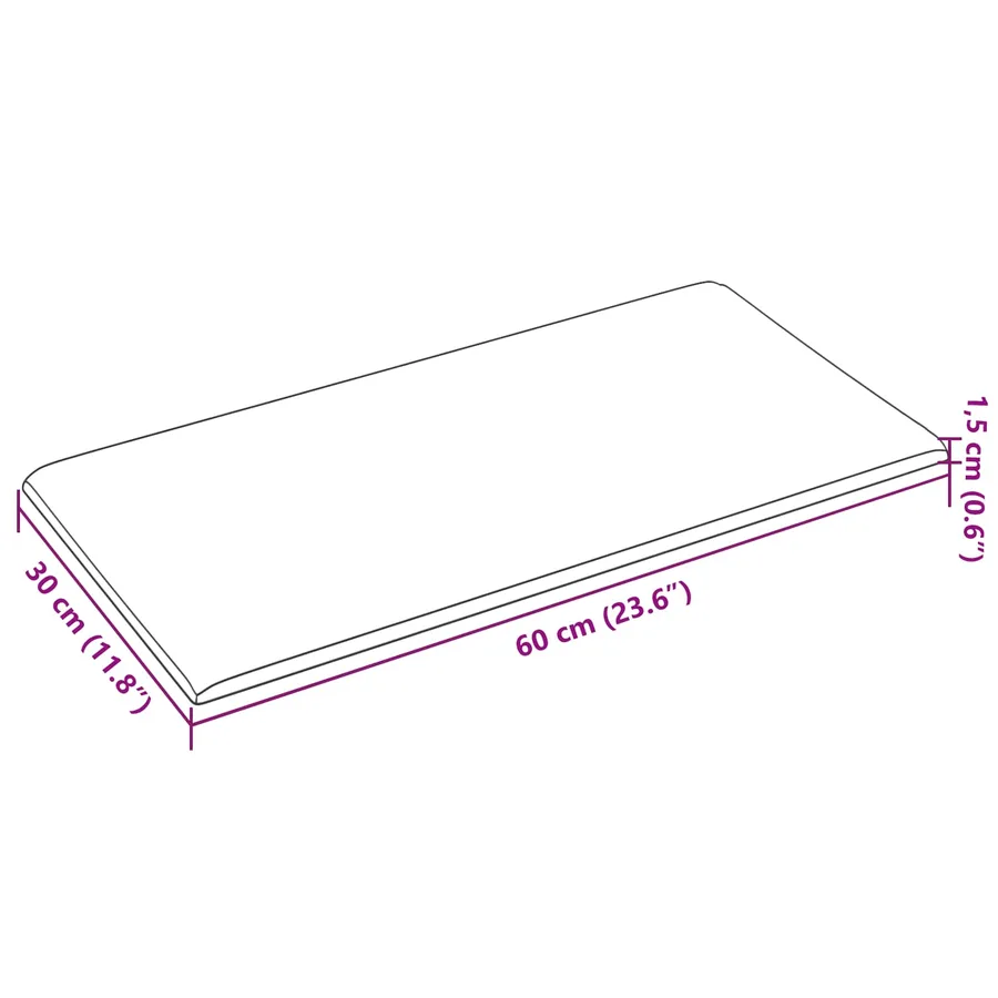 Tête de lit murale 12 pcs Gris clair Velours - 6