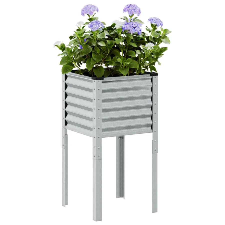 Jardinière de jardin 45 x 45 x 88 cm Acier galvanisé
