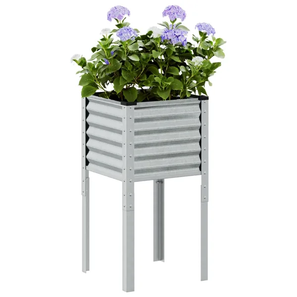 Jardinière de jardin 45 x 45 x 88 cm Acier galvanisé