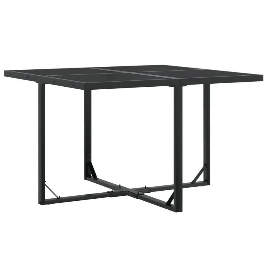 Ensemble à manger de jardin 9 pcs noir textilène - 3