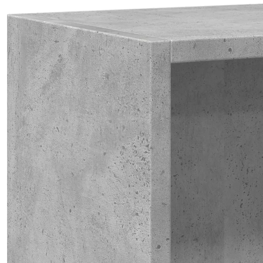 Bibliothèque à 2 niveaux gris béton bois d'ingénierie - 7