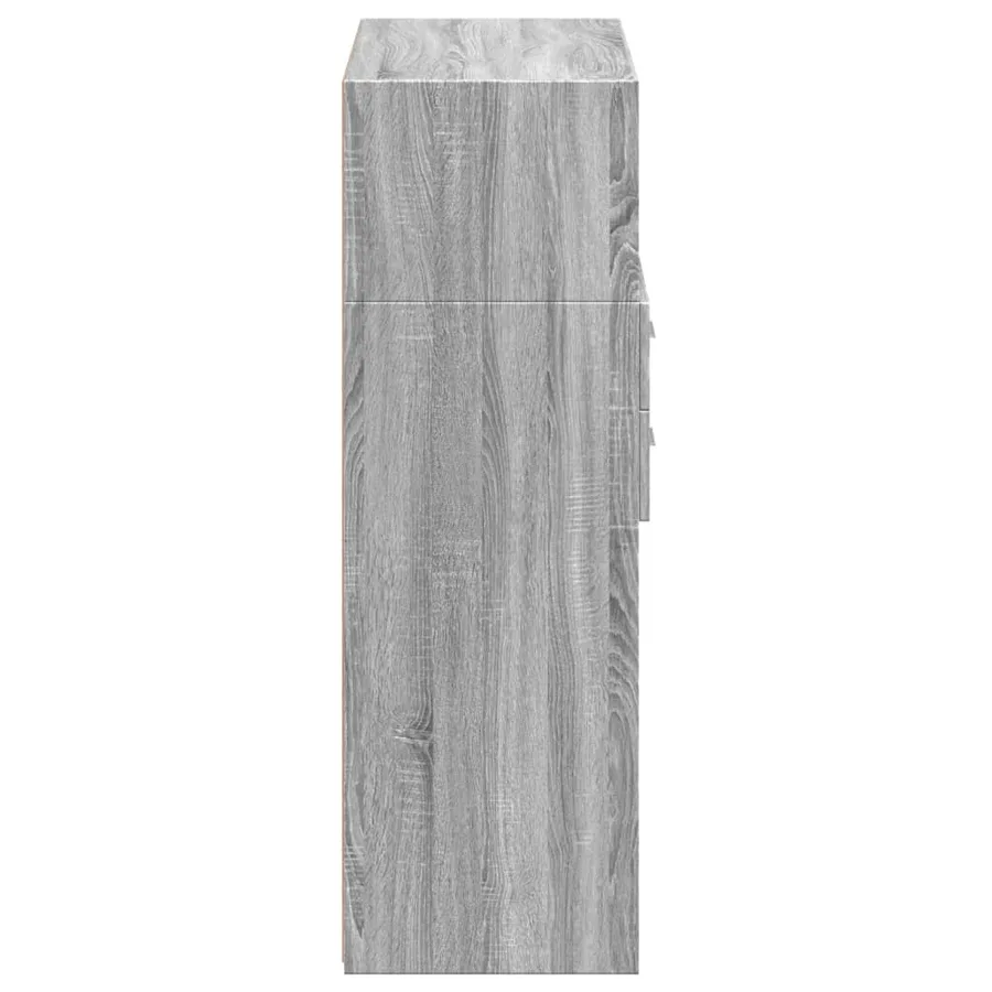 Buffet haut sonoma gris 80x42,5x124 cm bois d'ingénierie - 5