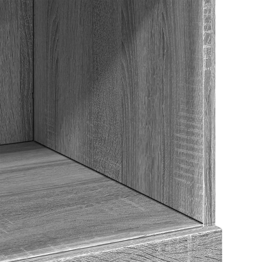 Buffet haut sonoma gris 80x42,5x124 cm bois d'ingénierie - 8