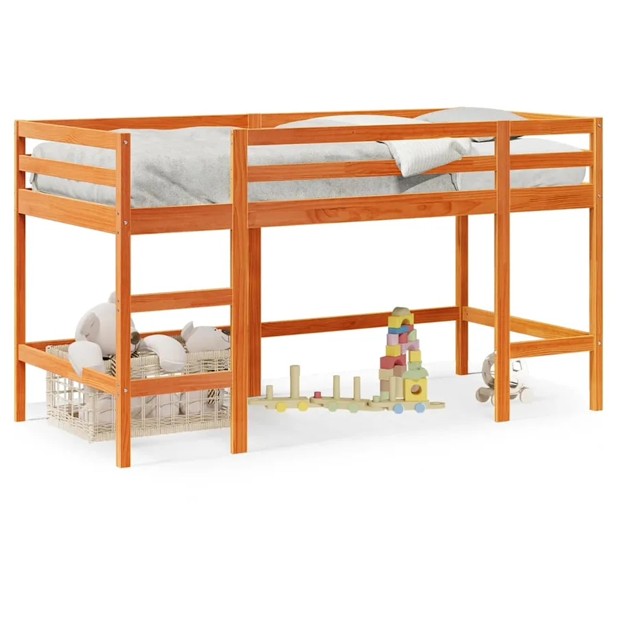 Lit mezzanine d'enfants sans matelas avec échelle 80x200 cm - 2