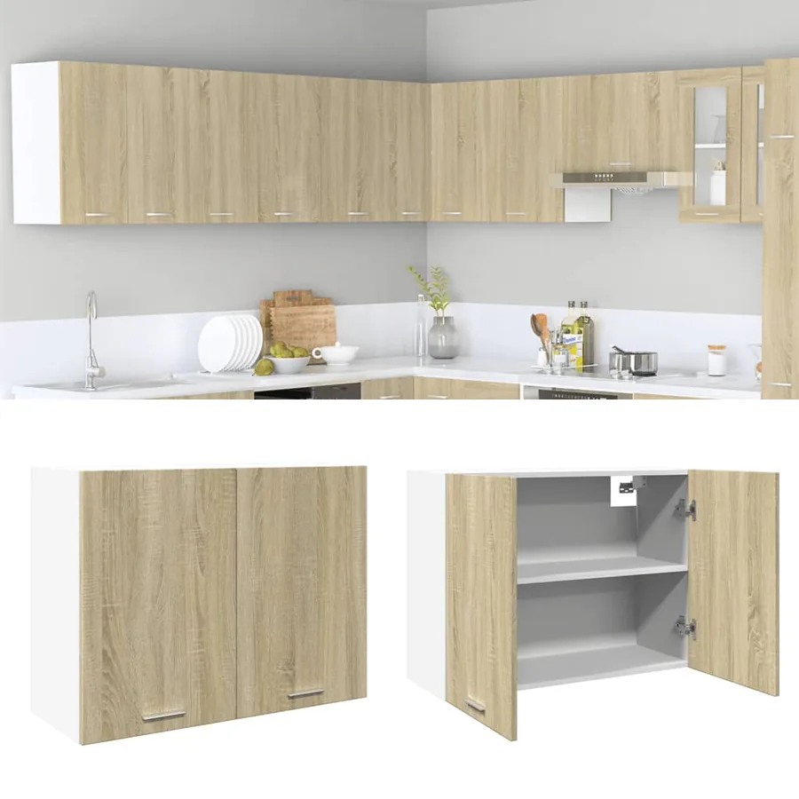 Armoire suspendue "Lyon" Chêne Sonoma 80 x 31 x 60 cm Bois d'ingénierie