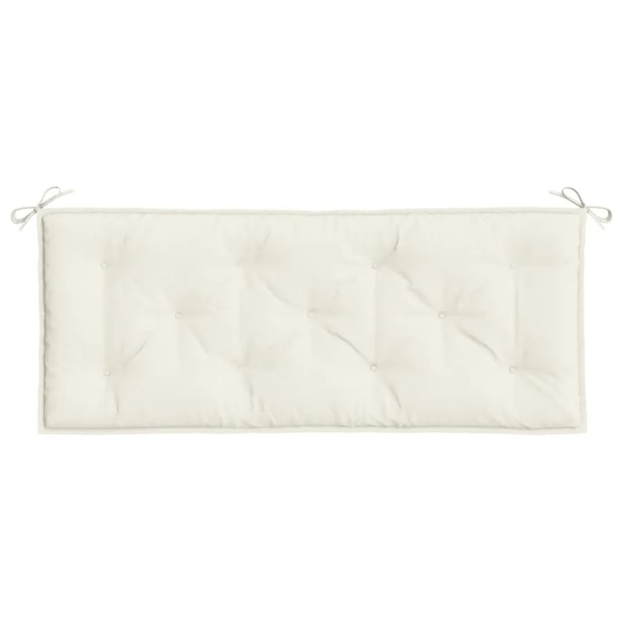 Coussins de banc de jardin lot de 2 crème mélangé tissu - 6