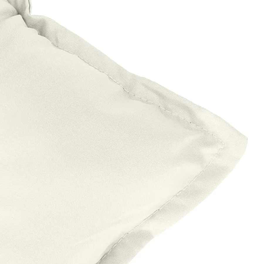 Coussins de banc de jardin lot de 2 crème mélangé tissu - 8