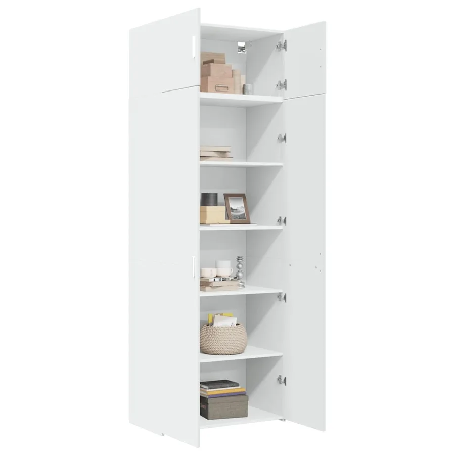 Armoire de rangement blanc 80x42,5x225 cm bois d'ingénierie - 3