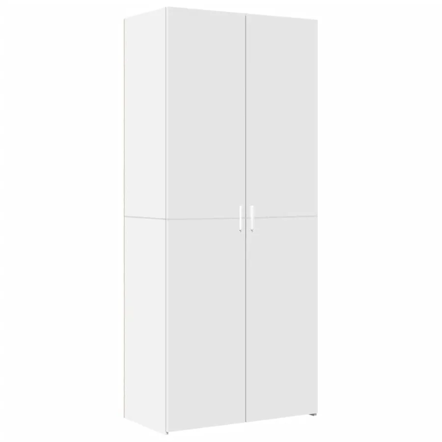 Armoire de rangement blanc 80x42,5x225 cm bois d'ingénierie - 6