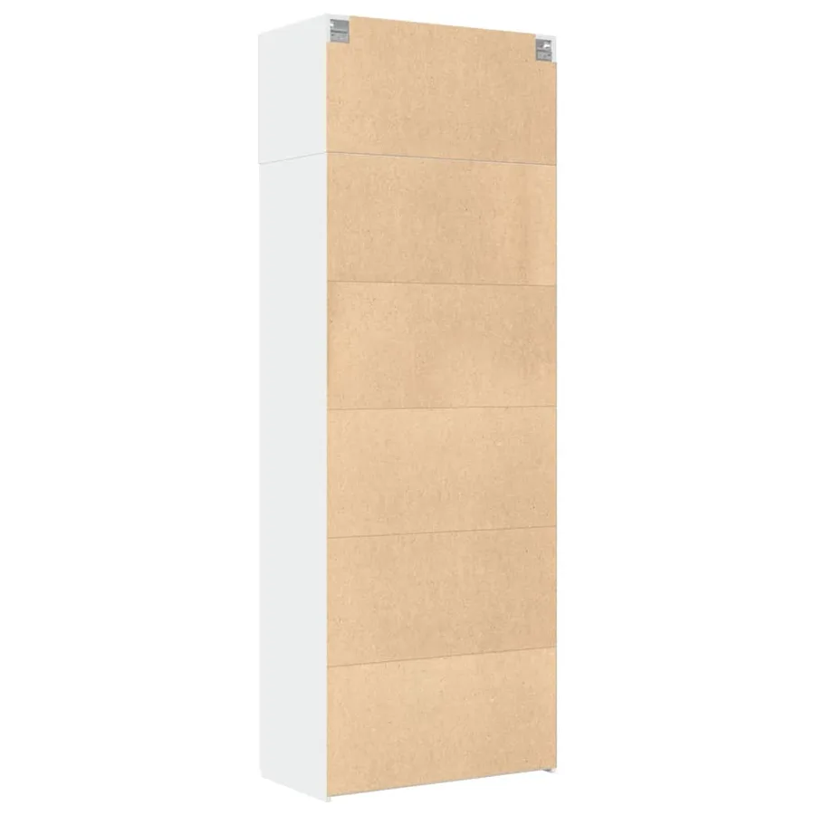 Armoire de rangement blanc 80x42,5x225 cm bois d'ingénierie - 8