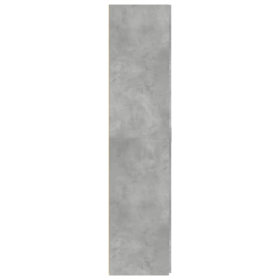 Buffet haut gris béton 70x42,5x185 cm bois d'ingénierie - 5