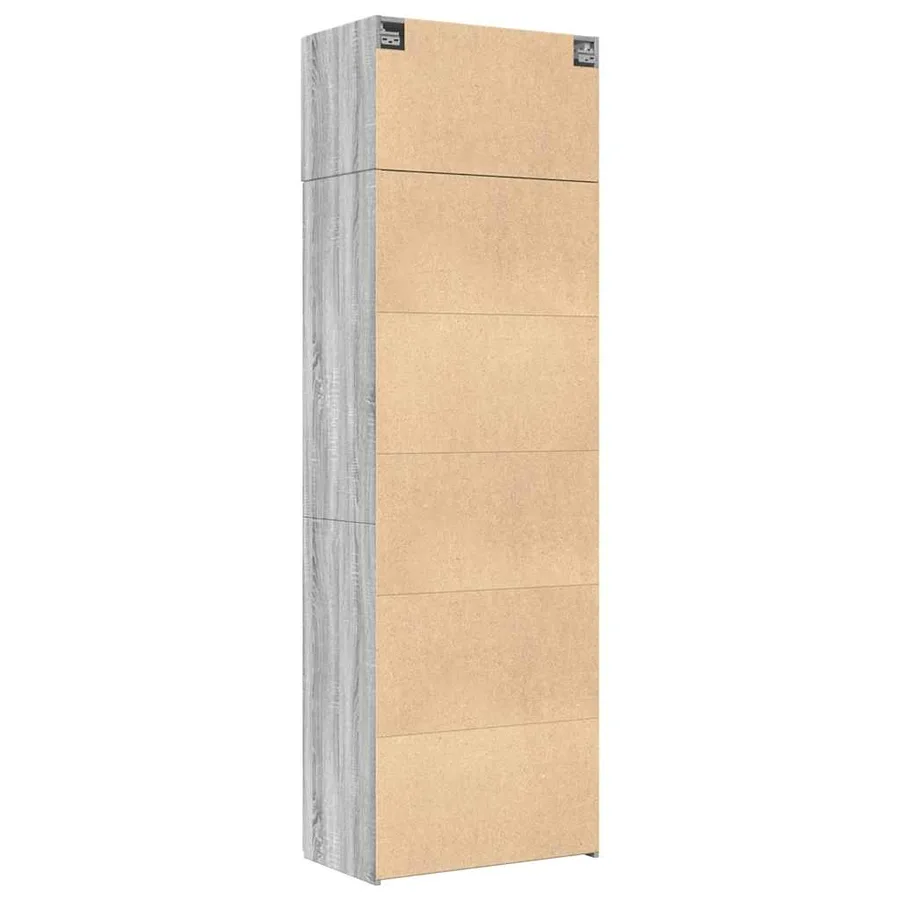 Armoire de rangement sonoma gris 70x42,5x225 cm - 8