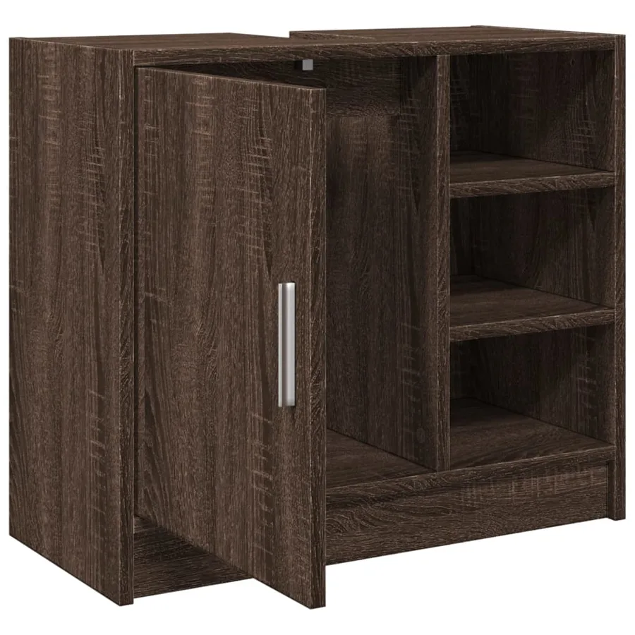 Armoire d'évier chêne marron 63x29x55 cm bois d'ingénierie - 5