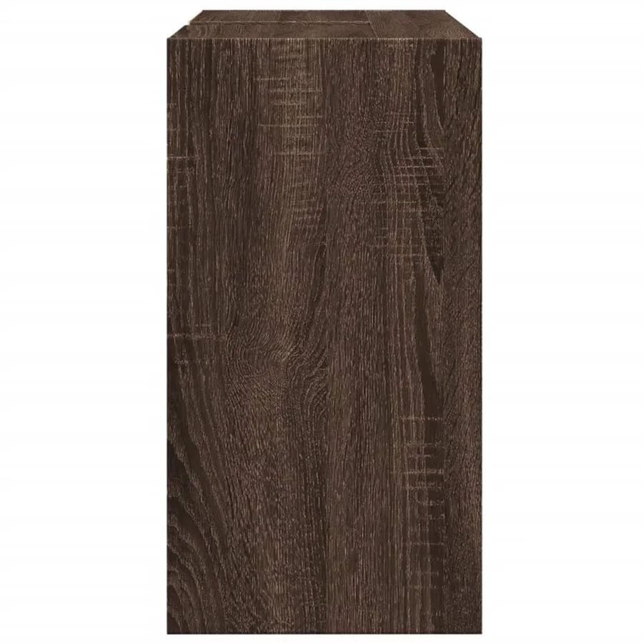 Armoire d'évier chêne marron 63x29x55 cm bois d'ingénierie - 6