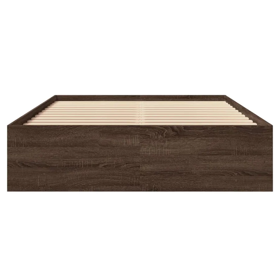 Cadre de lit sans matelas chêne marron 120x190 cm - 5