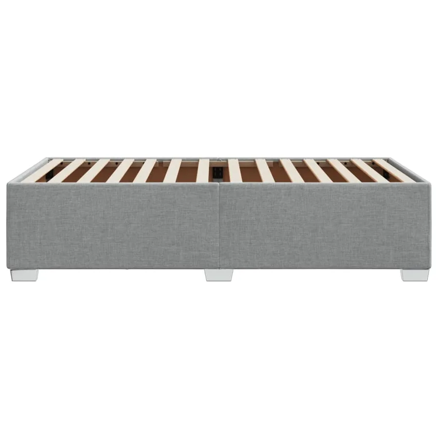 Cadre de lit sans matelas gris clair 90x200 cm tissu - 5