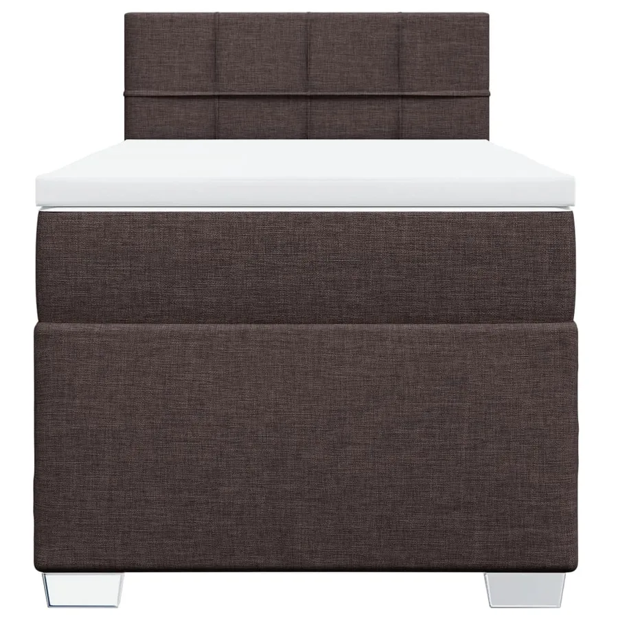 Sommier à lattes de lit avec matelas Marron foncé 90x200 cm - 4