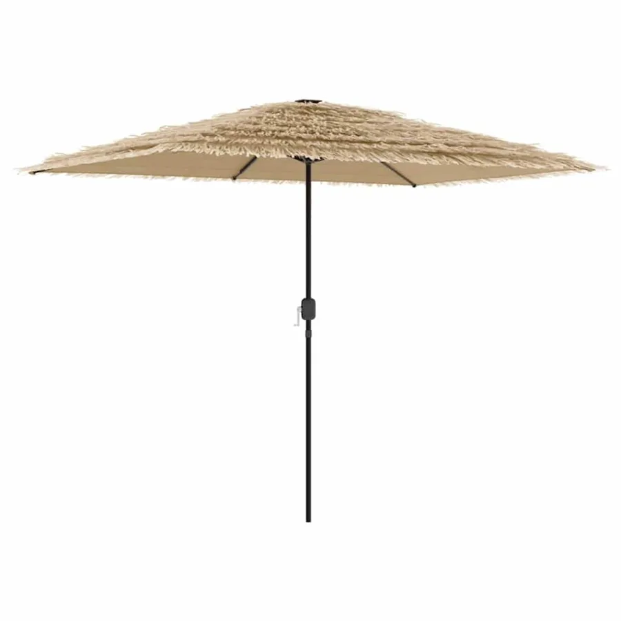 Parasol de jardin avec mât en acier marron 300x200x250 cm - 2