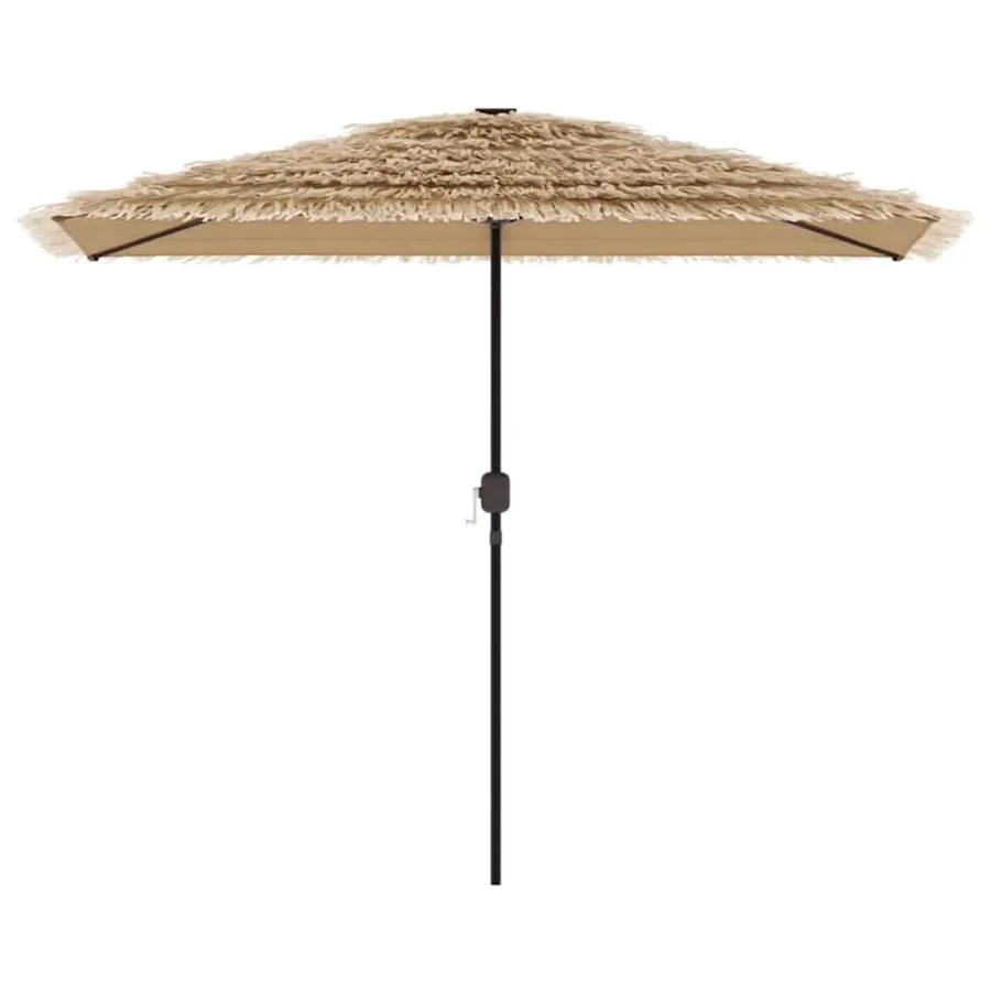 Parasol de jardin avec mât en acier marron 300x200x250 cm - 3