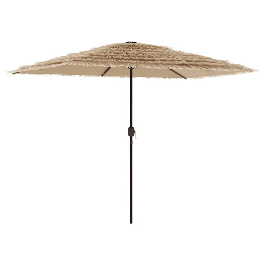 Parasol de jardin avec mât en acier marron 300x200x250 cm - 5